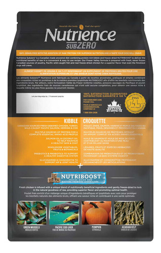 Nutrience Subzero Perro Fraser Valley 10 Kg Saco