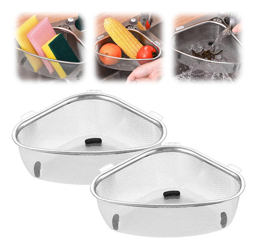Colador Para Fregadero De Cocina, Cesta Colador De Acero,