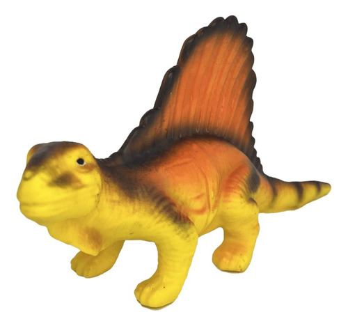 Dinosaurio De Goma - Dimetrodon Amarillo/naranja