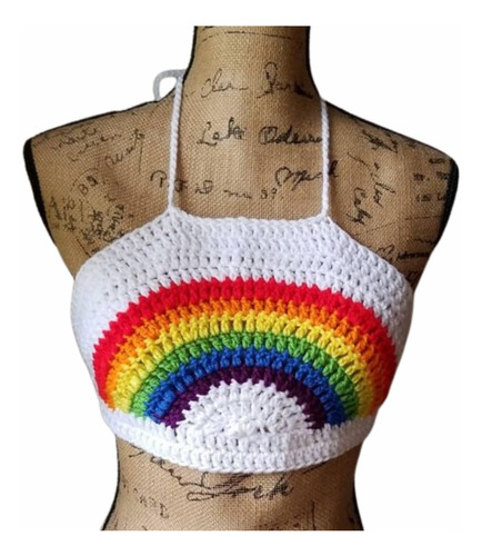 Top Crochet Arcoíris