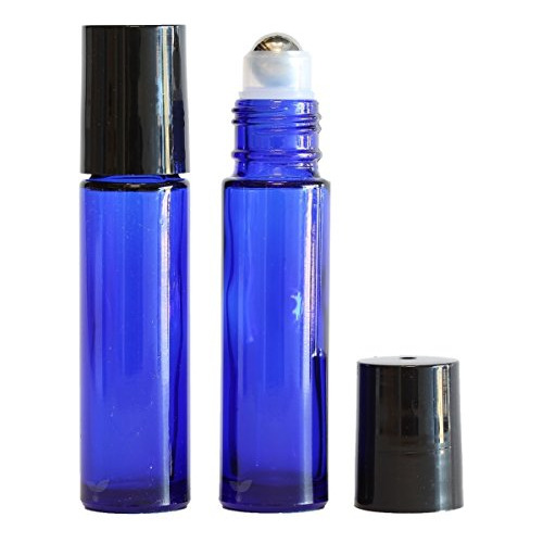 Botellas Enrollables De Vidrio Azul Cobalto (8 Unidades) Con
