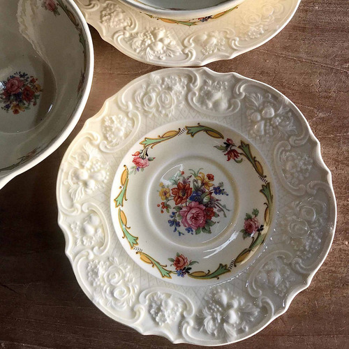 4 Platitos Y 8 Compoteras Loza Inglesa Crown Ducal Ware