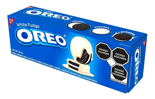 Imagen 3 de 3 de Galleta Oreo Cubierta White Fudge Chocolate 166g