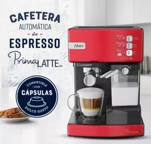 Cafetera de vapor para espresso y cappuccino Oster® roja - Oster