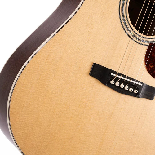 Guitarra Acústica Cort Earth 100 Natural Satin Cuerdas Acero Orientación De La Mano Derecha