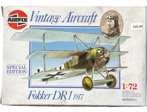 Vintage Aircraft Fokker Triplane 1917 Kit Montar Airfix 1/72