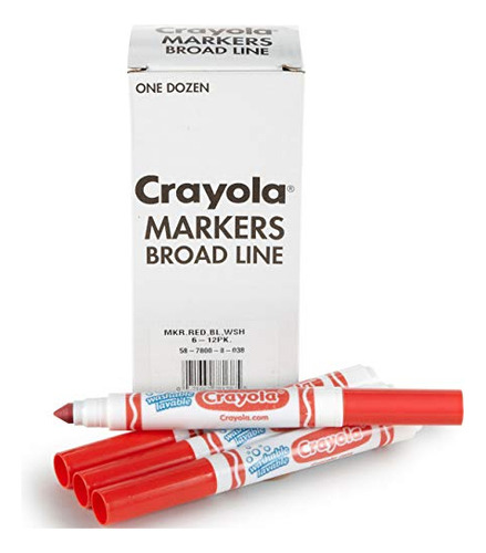 Rotuladores Crayola Lavables A Granel, 12 Unidades, Material