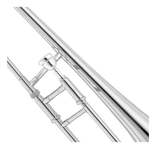 Trombón De Vara Yamaha Sibemol Plateado Ysl154s Con Estuche