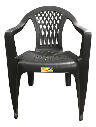 Sillon Plastico Reforzado Antideslizante Mica Negro