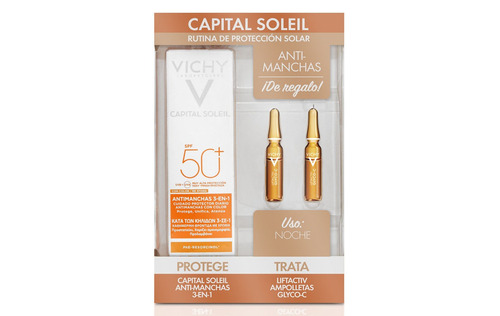 Kit Bloqueador Solar Anti Manchas + Serum Vichy Gratis