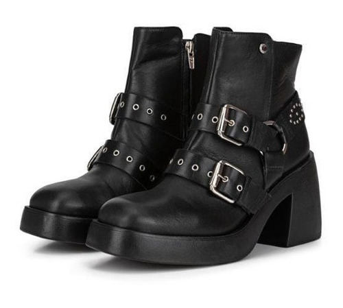 Bota Viamo Justino Mujer Cuero Urbana Moda