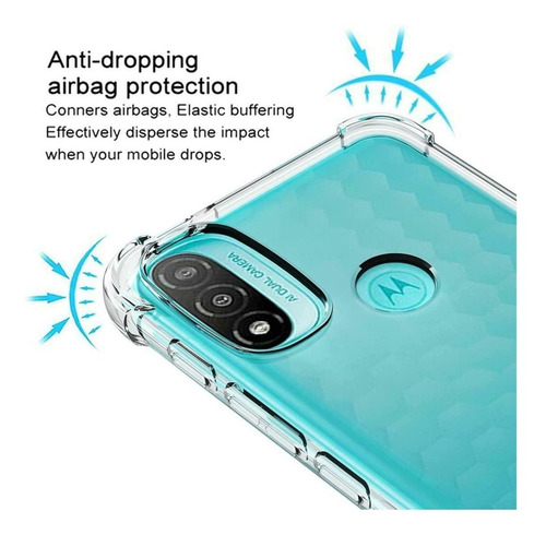 Imagem 4 de 5 de Capinha Capa Anti Impacto + Pelicula 3d Vidro Para Moto E20