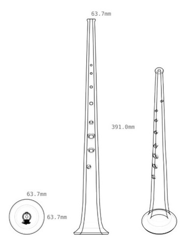 Imagen 2 de 2 de Chirimía Oboe Antiguo Impresión 3d