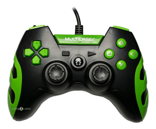 Controle Gamer Joystick C/ Led Multilaser Com Fio Ps3 Pc Usb