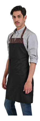 Mandil Unisex Con Vinil Para Chef: Resistente Negro