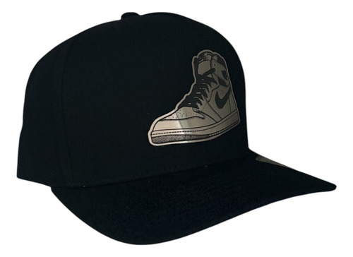 Gorra Los Mejores Jordan Edición Silver Logo A Un Costado Negro Único Lisa (Usado)