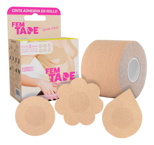 Cinta Adhesiva Para Levantamiento De Busto Fem Tape 5 Mts