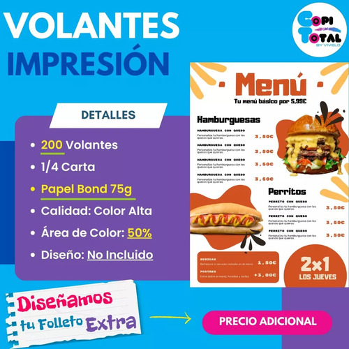 Packs De 4000 Volantes Publicitarios Inter Full Color 