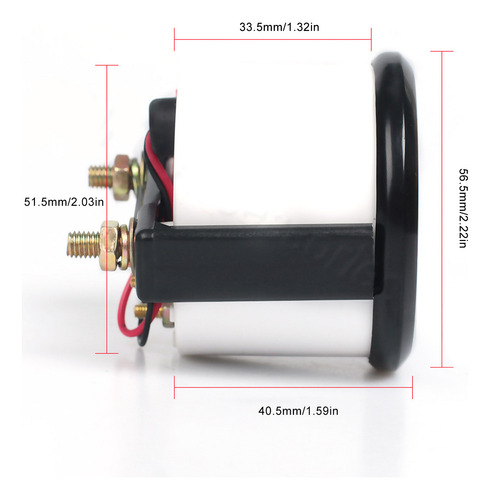 Indicador De Nivel De Combustible Universal E 1/2 F De 52 Mm