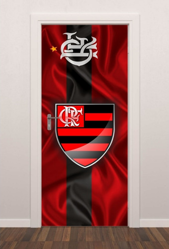 Imagem 1 de 3 de Porta Futebol Flamengo Adesivo Resistente De Alta Resolução