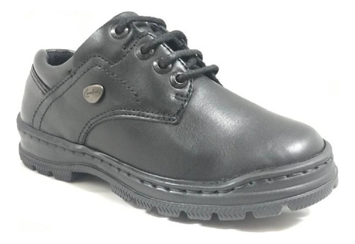 Zapato Cavatini Abot Caña-flor Negro De 31a34-20-3714