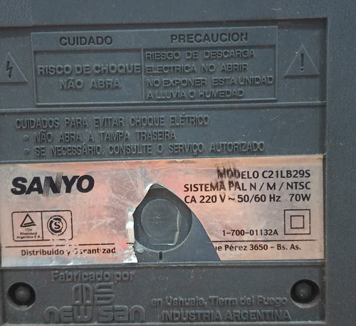 Televisor 21 Sanyo (Usado)