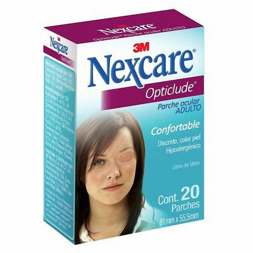 Caja Con 20 Parches Oculares Nexcare Opticlude Para Adultos