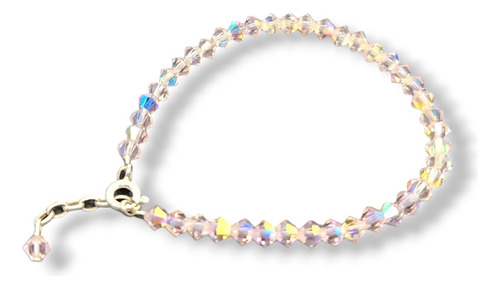 Pulsera Cristal Swarovski Elements 4mm Color Light Rose Ab