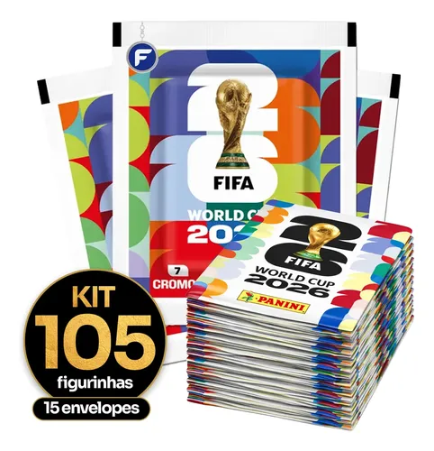 Kit Figurinhas Do Álbum Copa Do Mundo 2026 Envelopes Panini 105 Figurinhas