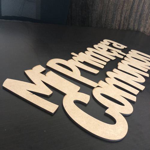 Letrero Mdf Mi Primera Comunión Madera Decorar 80x40cm