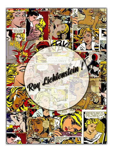 Roy Lichtenstein ! Lámina Decoupage Autoadhesiva 30 X 42 Cm