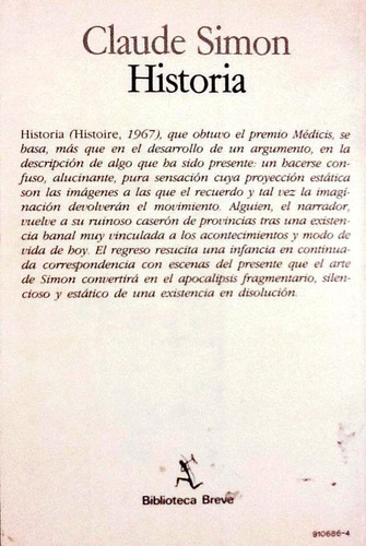 Historia - Claude Simon (Usado)
