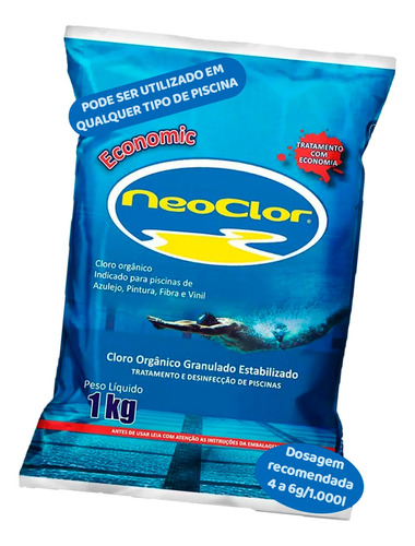 Neoclor Econômico Granulado 1kg Estabilizado Para Piscinas
