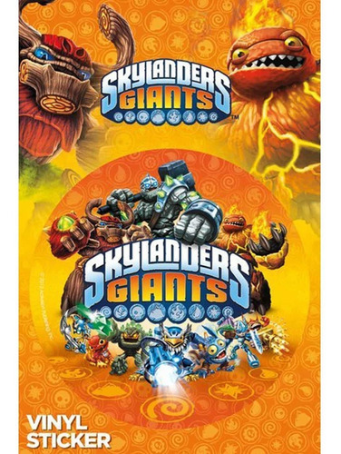 Lote De 50 Stickers Skylanders Giants Logo Para Regalos