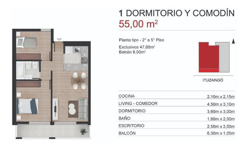 Imagen 3 de 13 de Departamento A La Venta De Un Dormitorio Mas Comodin En Rep
