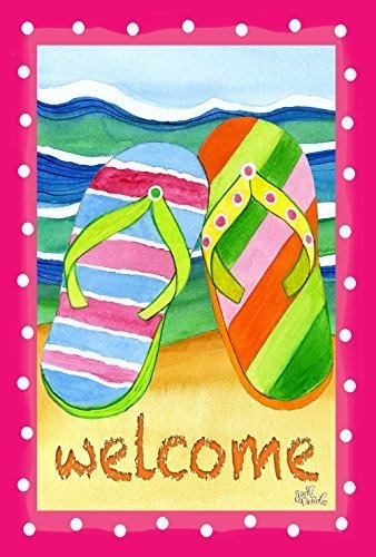 Bandera De Toland Casa Jardin Flip Flop Bienvenida Decorativ