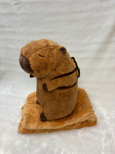 Peluche Capibara Carpincho Con Manta Varios Modelos 40cm Capibara Con Mochila Hamburguesa
