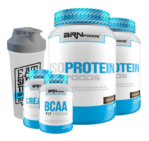 Kit 2 Iso Protein 900g+ Bcaa 100g+ Creatina 300g