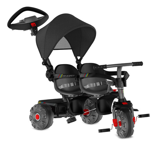 Triciclo Smart 2 Lugares Preto Bandeirante