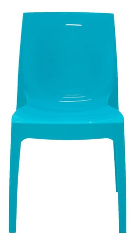 Cadeira de jantar Tramontina Alice con brillo, estrutura de cor  azul-celeste, 1 unidade