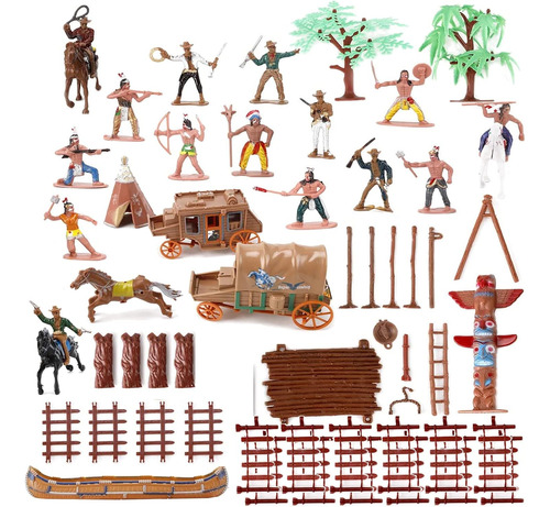 Sets De Muñecos De Los Indios De Plástico Cubeta