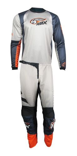 Roupa Amx Silver C/ Bolso Laranja Tamanho Calça 46-camisa G