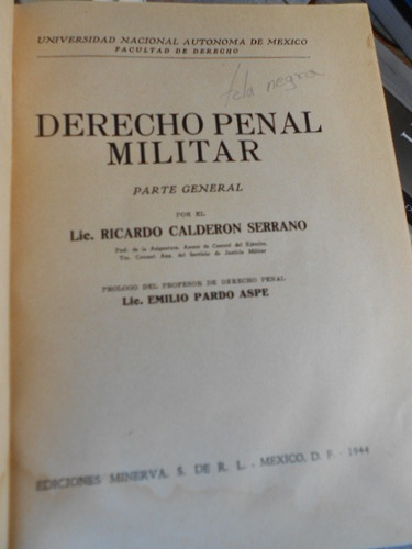 Derecho Penal Militar Ricardo Calderón Serrano 