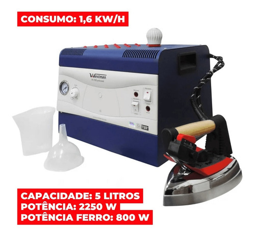Imagem 1 de 9 de Mini Caldeira Semi Industrial Com Ferro 5l Westman