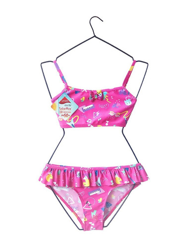 Imagen 2 de 5 de Traje De Baño Music Malla Bikini Nena Verano Witty Girls