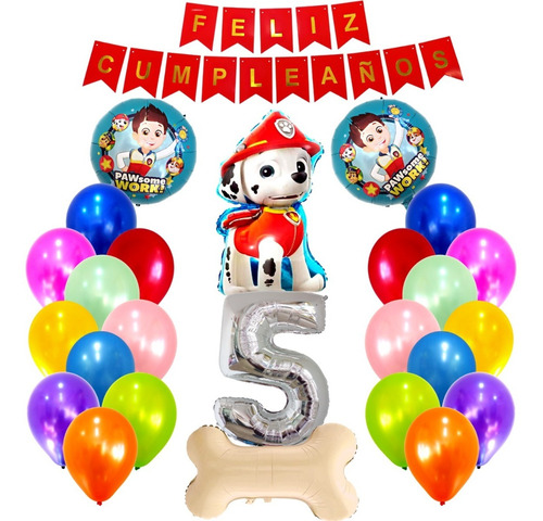 Combo Kit Globos Marshall Paw Patrol N°1