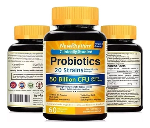  Probióticos 50 Billones Cfu Newrhythm