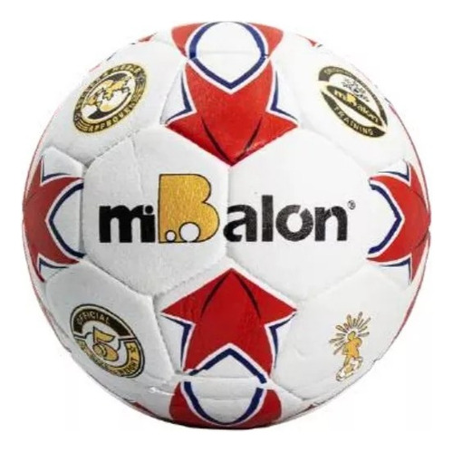 Pelota Walon Mibalón Fútbol #5 Modelo Cocido Rojo