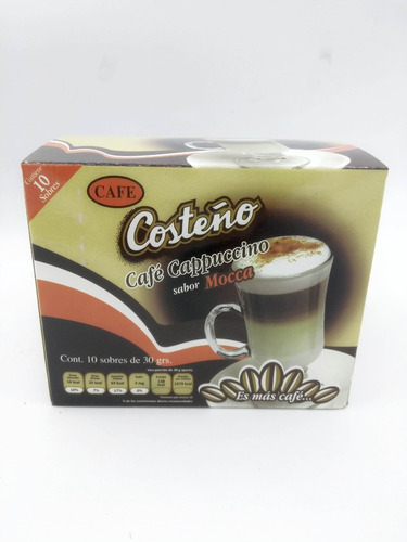 Café Costeño Capuchino Moka  1 Caja Con 10 Sobres