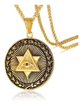 Comprar Collar Masónico Dorado Triangle Illuminati All Eyes